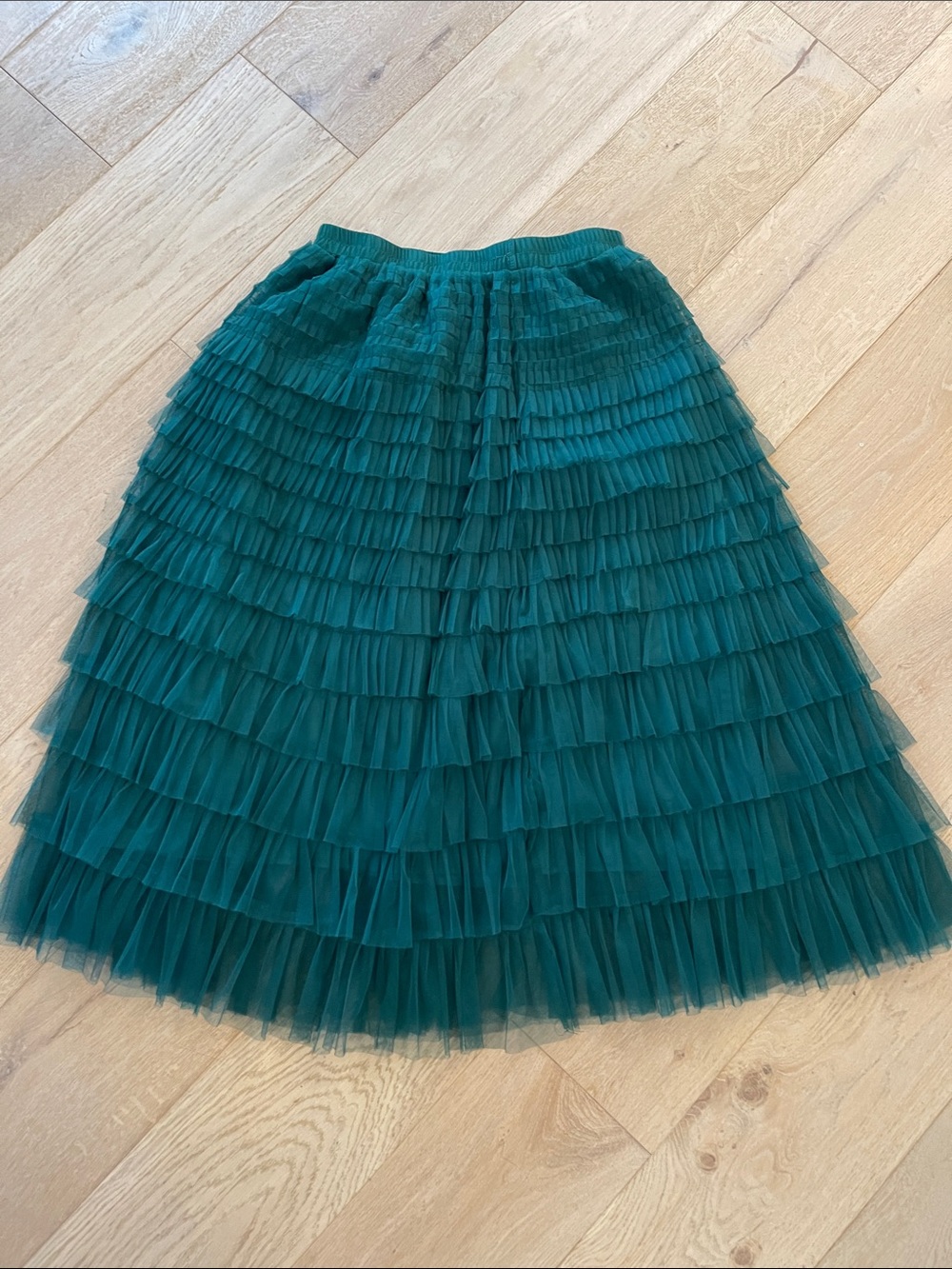 Women's Teal Tiered Tulle Skirt Size Large